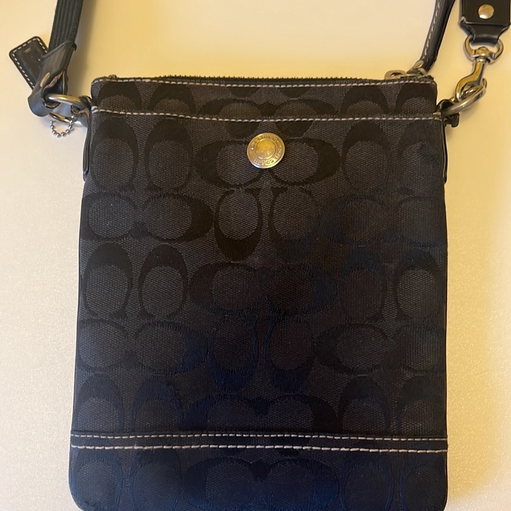 Coach, Monogram Bag, Crossover, Silver Hardware - image 8